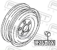 Гайка колесная Febest 810 40224JK00A 0285-003