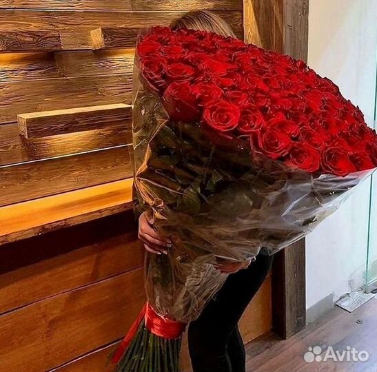 Розы высокие Доставка цветов