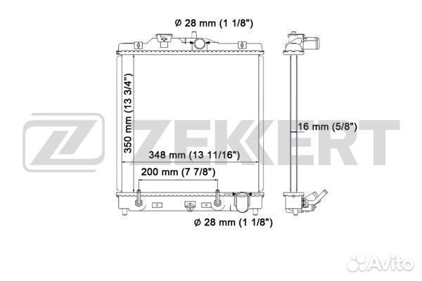 Радиатор охлажд Civic HR-V Rover RT 45 RT 99