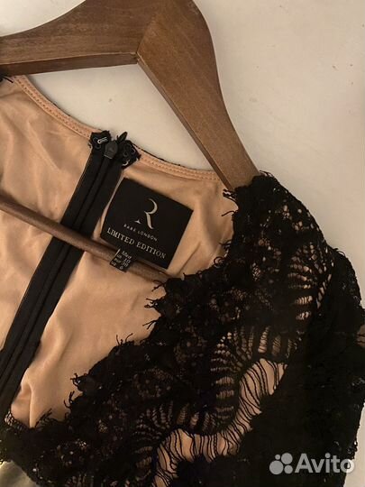 Платье rare london кружево черное вечернее