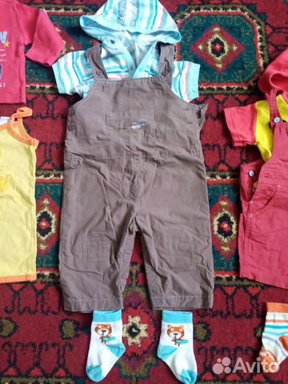 Брендовые Вещи на мальчика 68см пакетом 7 шт