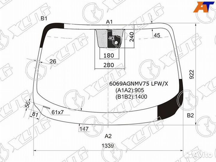 Лобовое стекло на Nissan Juke F15 10-19г