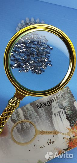 Лупа на цепочке Golg Линза 90мм 4 крат увеличение
