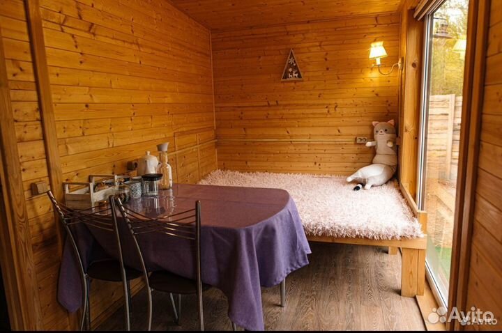 Баня на дровах с панорамным видом на лес