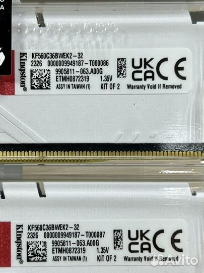 Новая Fury Beast 32GB DDR5-6000 / 2x16GB
