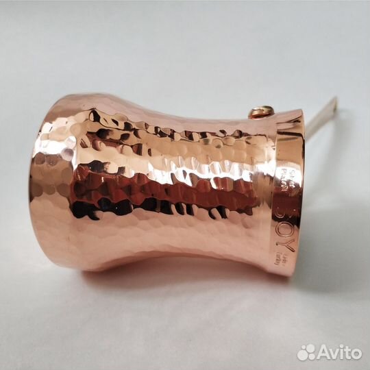 Турка SOY C3GL 225 мл. из меди и серебра под лев