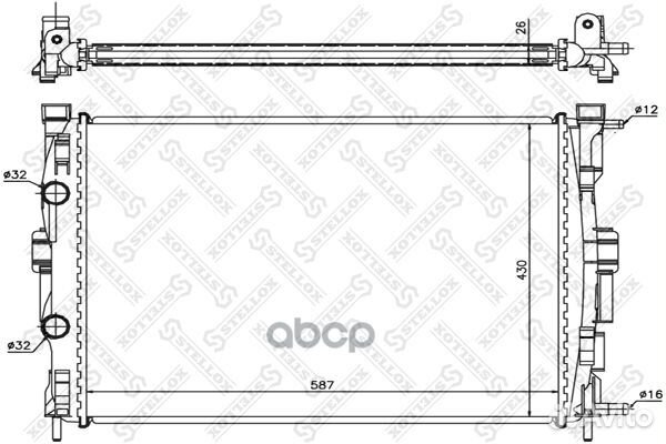 Радиатор системы охлаждения Renault Megane II