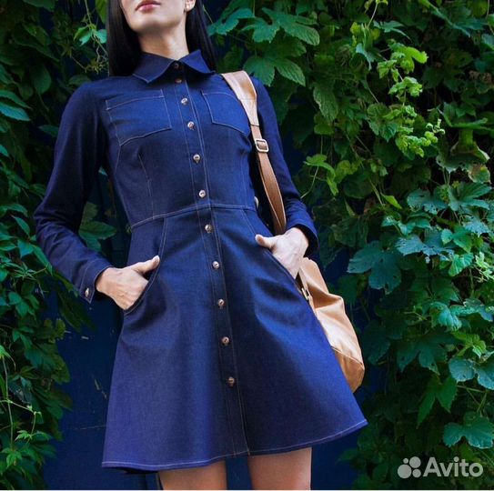 Платье новое из итальянской джинсы