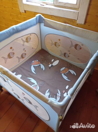 Манеж детский складной с крышей