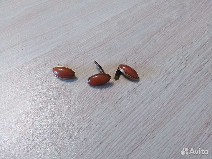 Запанки и брошь Янтарь СССР