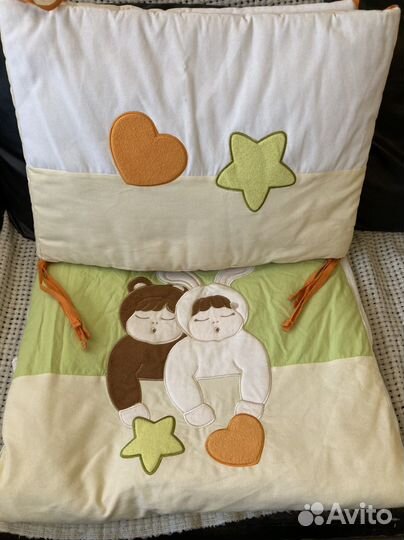 Одеяло покрывало и бортки в кроватку