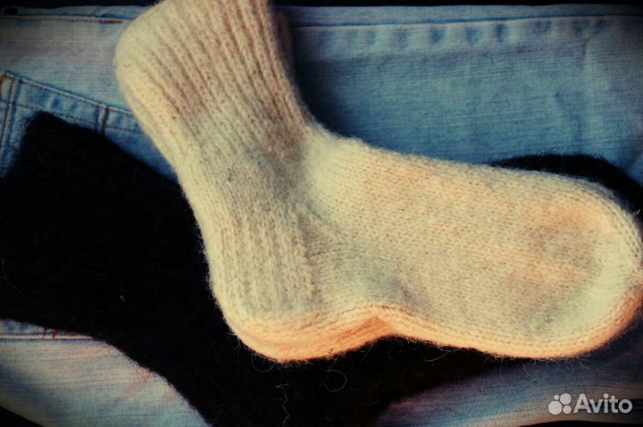 Шерстяные носки ручной работы