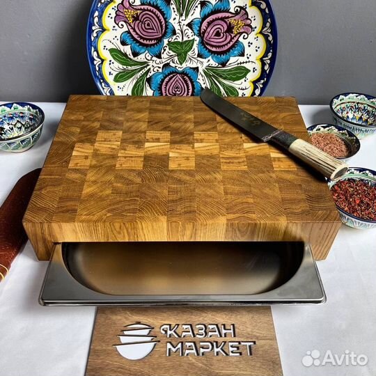 Торцевая доска дуб30х40 с гастроемкостью