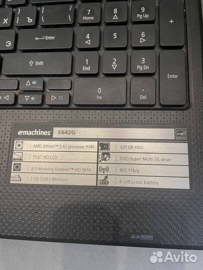 Ноутбук emachines e642g Acer