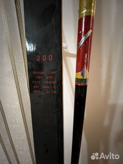 Лыжи беговые 200см + палки