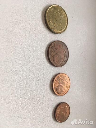 1,2,5,20 euro cent