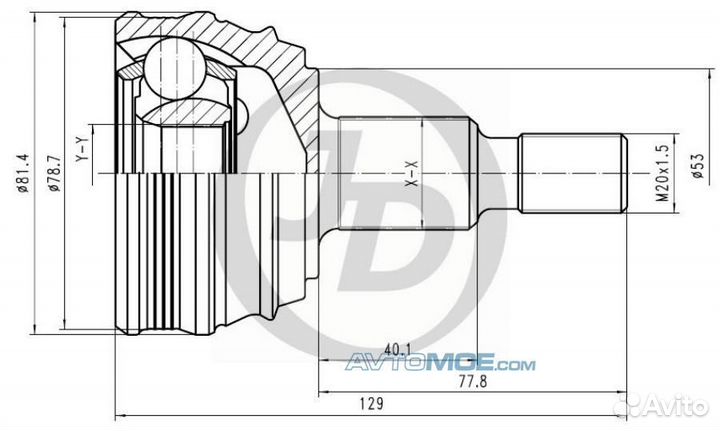 Шрус внешний JCT0221 just drive