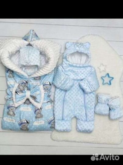 Конверт на выписку для мальчика осень-зима