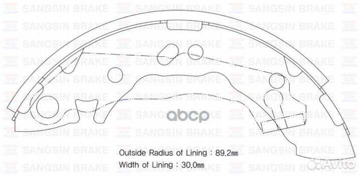 SA062SNS 4633 00 колодки торм.зад.бараб. Hyund