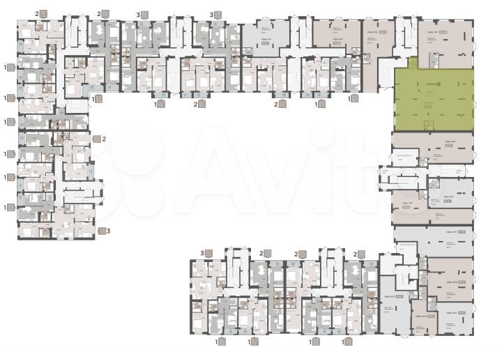 2-к. квартира, 63 м², 1/9 эт.