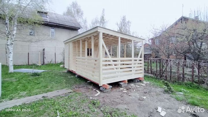 Хозблок с дровником 5х3м
