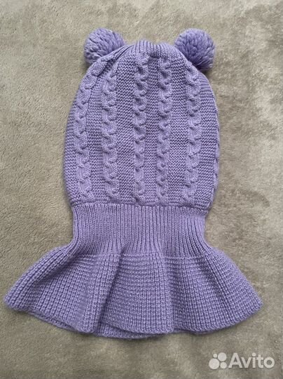 Шапка шлем для девочки 50 52 весна осень