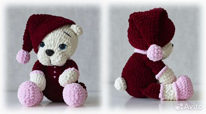 Медвежонок (амигуруми,мягкая вязанная игрушка)