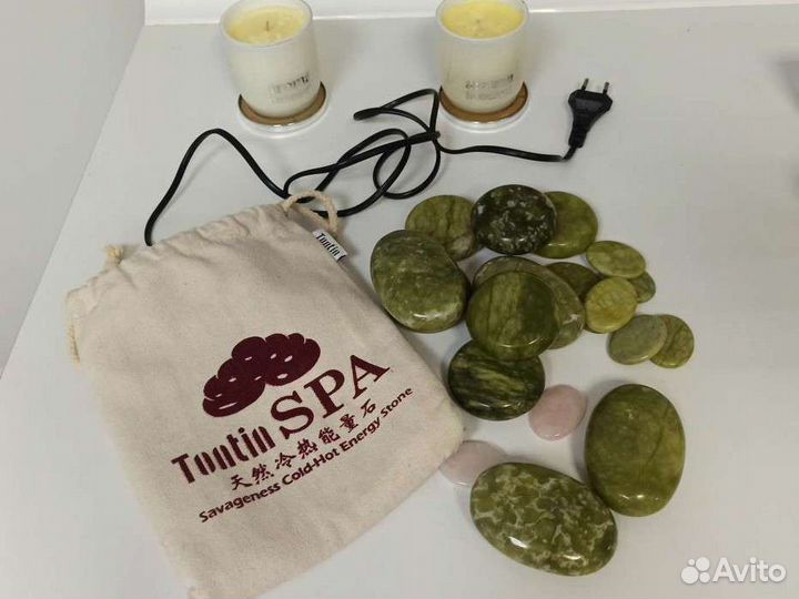 Стоун терапия авто мешочек с подогревом камни