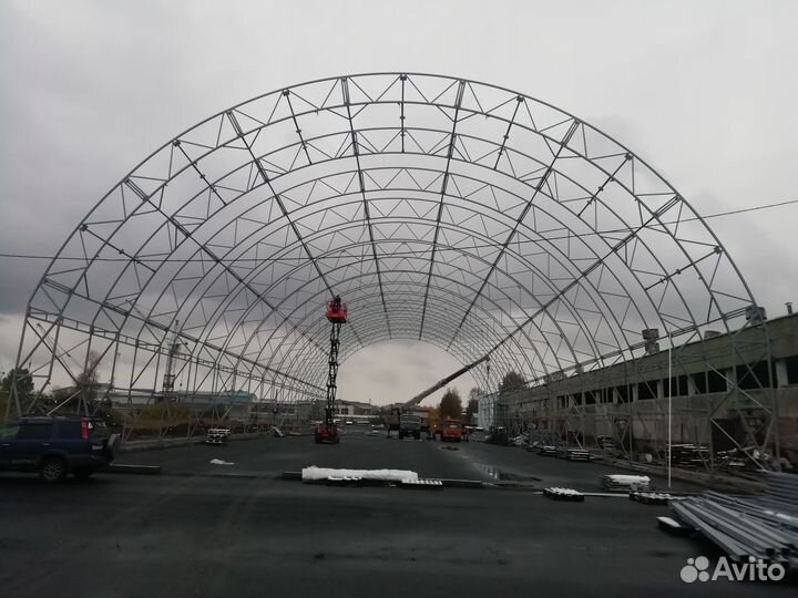 Каркас ангара Технотент 24х60 м. с арочной крышей