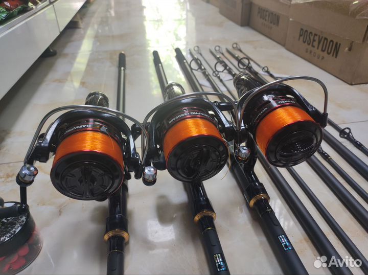 Карповые удилища с катушками 3+3. Dayo-kaida