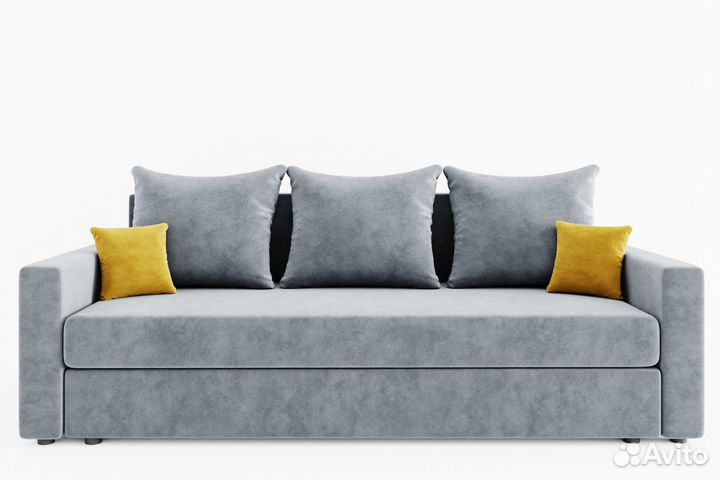 Диван прямой Олимп-1 (ппу) с ножками-кубышками