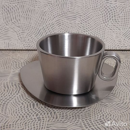 Чайная пара фирмы S.Quire. Сталь.Италия