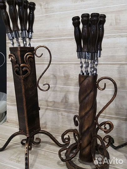 Шампура с кованой подставкой / подарок мужчине