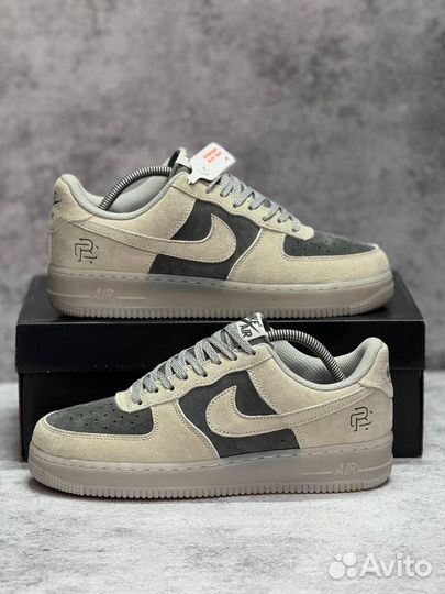 Кроссовки Nike Air Force 1 Grey Pavy (Арт.44579)