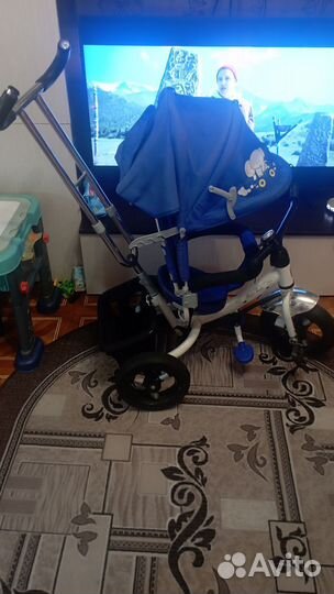 Велосипед коляска с ручкой