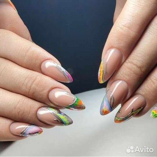 Маникюр покрытие гель- лак Наращивание Педикюр