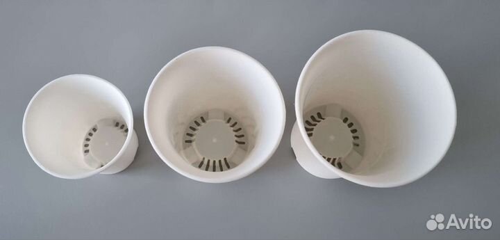 Круглые горшки для суккулентов, хавортий, 4 вида