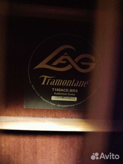 Электро акустическая гитара LAG T100ACE-BRS