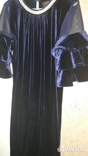 Платье велюровое