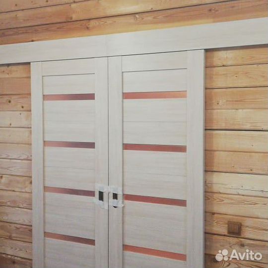 Двери-купе двупольные с установкой