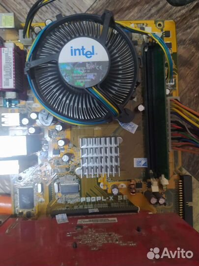 Продам комплект 775 мать+проц+оператива+ видео