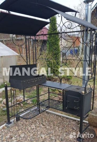 Мангал с крышей
