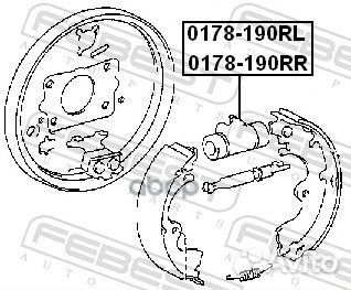 Цилиндр тормозной задний левый 0178-190RL Febest