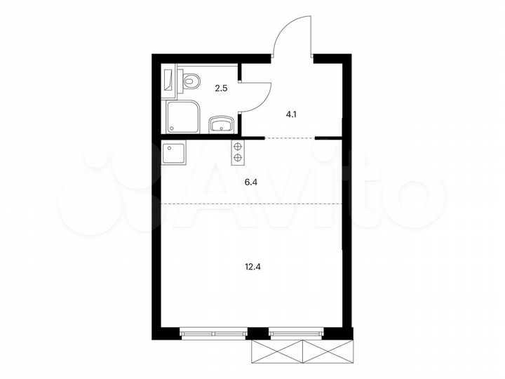 Квартира-студия, 25,4 м², 14/33 эт.