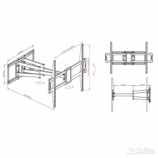 Поворотный кронштейн для тв 40