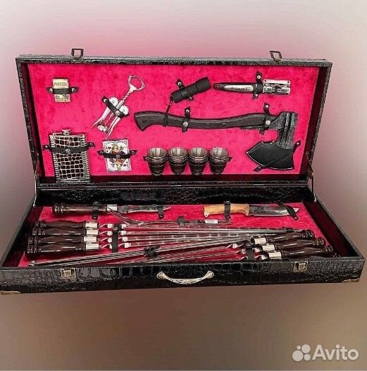 Шашлычный набор №19 в подарочном кейсе