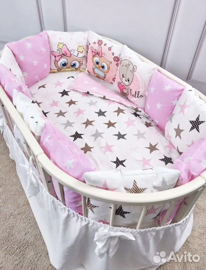 Бортики в кроватку с одеялом