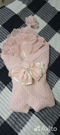 Конверт на выписку для девочки весна -осень