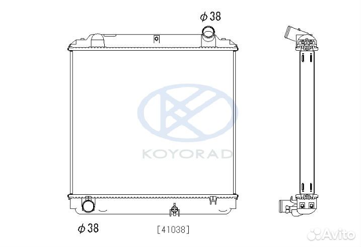 Радиатор двигателя toyota dyna XZU362 XZU372 XZU38