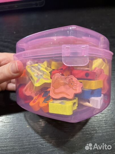 Деревянная шнуровка бусы для детей